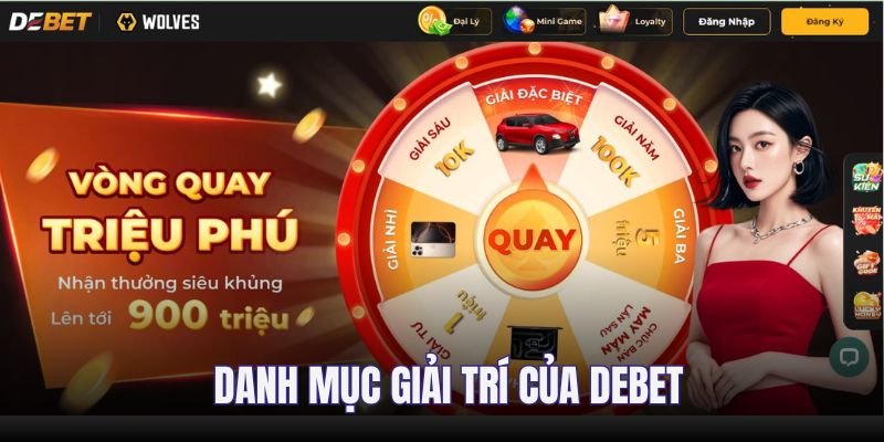 Danh mục game tại website DEBET